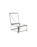 Box-Schmuckkästchen DKD Home Decor Kristall Metall 16 x 16 x 10 cm Silberfarben Durchsichtig