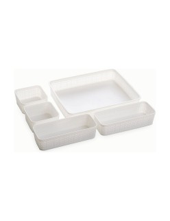 Korb-Set Dem Kunststoff 5 Stücke (34 x 28 x 6 cm)