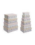 Set de Cajas Organizadoras Apilables DKD Home Decor Animales Flores Cartón (43,5 x 33,5 x 15,5 cm)