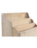 Organizador Multiusos DKD Home Decor Blanco Natural Madera de mango 32 x 13 x 21 cm 33 x 12 x 21 cm Hojas (12 Unidades)