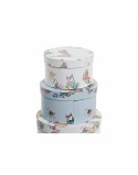 Set of Stackable Organising Boxes DKD Home Decor Cardboard Urban 37,5 x 37,5 x 18 cm
