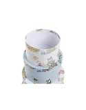 Set di Scatole per Sistemare Impilabili DKD Home Decor Cartone Città 37,5 x 37,5 x 18 cm