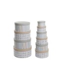 Jeu de Caisses de Rangement Empilables DKD Home Decor Multicouleur Carton 37,5 x 37,5 x 18 cm