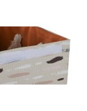 Panier à linge DKD Home Decor Avec couvercle 36 x 36 x 55 cm Gris Orange (3 Unités)
