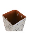Panier à linge DKD Home Decor Avec couvercle 36 x 36 x 55 cm Gris Orange (3 Unités)