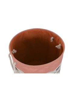 Cesto per i Panni Sporchi DKD Home Decor Grigio Arancio 45 x 45 x 45 cm (3 Unità)