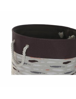 Cesto per i Panni Sporchi DKD Home Decor Grigio Arancio 45 x 45 x 45 cm (3 Unità)