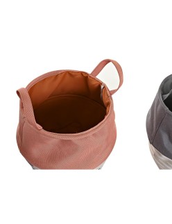 Cesto de Roupa Suja DKD Home Decor Cinzento Laranja 28 x 28 x 30 cm (3 Unidades)