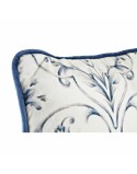 Cojín DKD Home Decor Azul Blanco Cuadrada Flores Neoclásico 45 x 10 x 45 cm