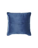 Cojín DKD Home Decor Azul Blanco Cuadrada Flores Neoclásico 45 x 10 x 45 cm