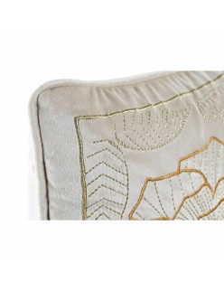 Cojín DKD Home Decor Dorado 50 x 10 x 30 cm Flores