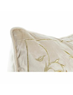 Cojín DKD Home Decor Dorado 45 x 10 x 45 cm Flores