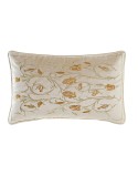 Cushion DKD Home Decor Golden 50 x 10 x 30 cm Flowers