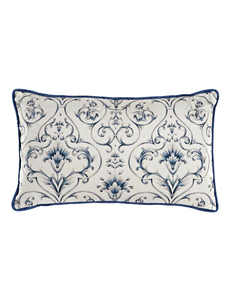 Cojín DKD Home Decor Azul 50 x 10 x 30 cm Flores