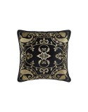 Cojín DKD Home Decor Negro Dorado 45 x 10 x 45 cm Árabe