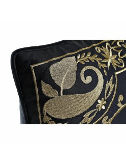 Cojín DKD Home Decor Negro Dorado 45 x 10 x 45 cm Árabe