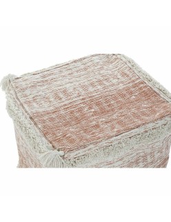 Cojín DKD Home Decor De suelo Naranja 40 x 40 x 40 cm Flecos Urbano