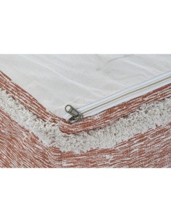 Almofada DKD Home Decor De solo Laranja 40 x 40 x 40 cm Franjas Urbana