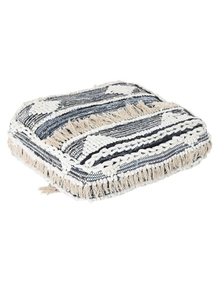 Cojín DKD Home Decor De suelo Negro Rayas 60 x 60 x 25 cm Cojín DKD Home Decor De suelo Negro Rayas 60 x 60 x 25 cm