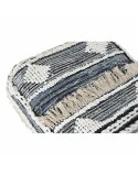 Cojín DKD Home Decor De suelo Negro Rayas 60 x 60 x 25 cm