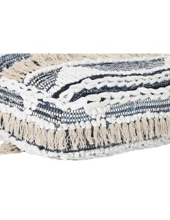 Coussin DKD Home Decor De Sol Noir Rayures 60 x 60 x 25 cm