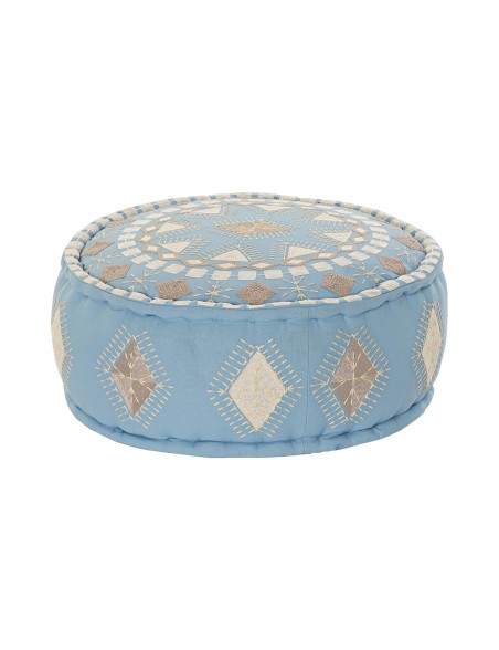 Cushion DKD Home Decor Floor Blue 60 x 60 x 25 cm Cushion DKD Home Decor Floor Blue 60 x 60 x 25 cm