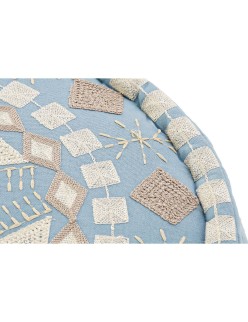 Cushion DKD Home Decor Floor Blue 60 x 60 x 25 cm
