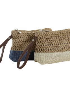 Toilet Bag DKD Home Decor Fibre Yellow Blue White Red Beige 20 x 5 x 15 cm (4 Pieces)