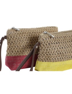 Trousse de toilette DKD Home Decor Fibre Jaune Bleu Blanc Rouge Beige 20 x 5 x 15 cm (4 Pièces)