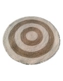 Alfombra DKD Home Decor Natural Beige Boho (150 x 150 x 1 cm)