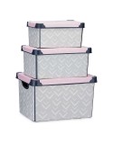 Set de Cajas Organizadoras Apilables Kipit Vibes Plástico 29 x 23,5 x 39 cm