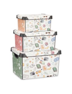 Set de Cajas Organizadoras Apilables Kipit Memories Plástico 29 x 23,5 x 39 cm