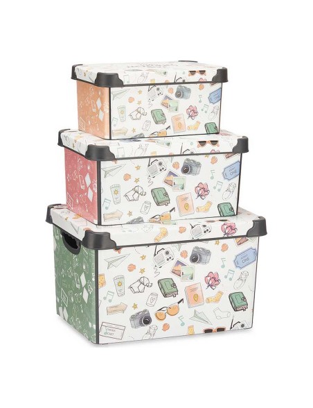 Set de Cajas Organizadoras Apilables Kipit Memories Plástico 29 x 23,5 x 39 cm