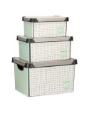 Set de Cajas Organizadoras Apilables Kipit Home Plástico 29 x 23,5 x 39 cm