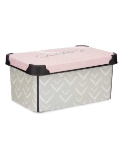 Caja de Almacenaje Kipit Vibes Rosa Plástico 5 L 19 x 13,5 x 29,5 cm