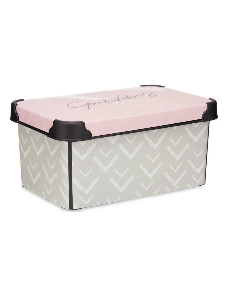 Caja de Almacenaje Kipit Vibes Rosa Plástico 5 L 19 x 13,5 x 29,5 cm