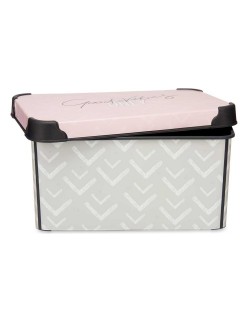 Caja de Almacenaje Kipit Vibes Rosa Plástico 5 L 19 x 13,5 x 29,5 cm