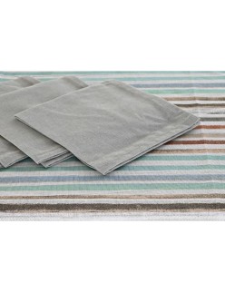 Tovaglia e tovaglioli DKD Home Decor 9 Pezzi 2 Unità 150 x 250 x 0,5 cm Grigio Blu cielo