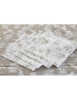 Tovaglia e tovaglioli DKD Home Decor 9 Pezzi 2 Unità 150 x 250 x 0,5 cm Beige Rosa Bianco Verde Marrone Chiaro