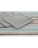 Toalha e guardanapos DKD Home Decor 2 Unidades 150 x 150 x 0,5 cm Cinzento Azul celeste