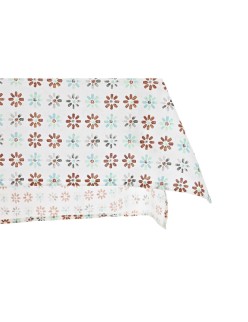 Mantel y servilletas DKD Home Decor 2 Unidades 150 x 150 x 0,5 cm Gris Azul cielo