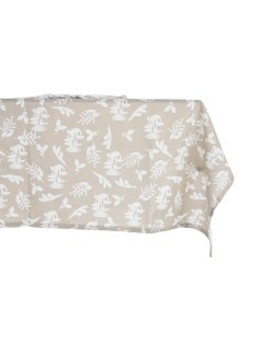 Tovaglia e tovaglioli DKD Home Decor 2 Unità 150 x 150 x 0,5 cm Beige Bianco Marrone Chiaro