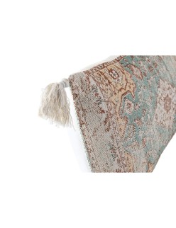 Cushion DKD Home Decor 60 x 10 x 30 cm Beige Blue Arab Fringe