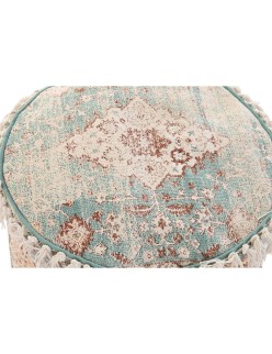 Cojín DKD Home Decor De suelo 46 x 46 x 37 cm Marrón Verde Amarillo Árabe 45 x 45 x 35 cm Flecos