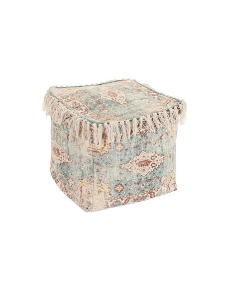 Cojín DKD Home Decor De suelo Marrón Verde Flecos Árabe 40 x 40 x 40 cm Cojín DKD Home Decor De suelo Marrón Verde Flecos Árabe 40 x 40 x 40 cm
