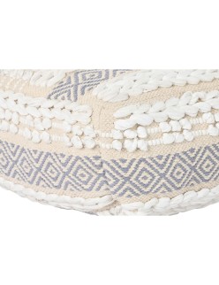 Cojín DKD Home Decor De suelo Blanco Gris Cuadrada Boho 60 x 60 x 25 cm