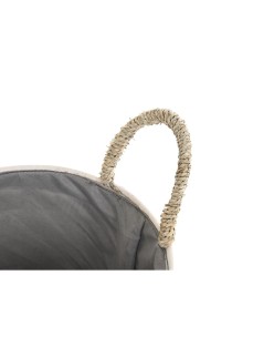 Set di Cestini DKD Home Decor Naturale Cotone Pompon Fibra naturale (40 x 40 x 35 cm)