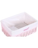 Lot de paniers DKD Home Decor Rose Polyester Enfant osier (44 x 34 x 56 cm)