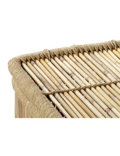 Set di Cestini DKD Home Decor Naturale Corda Bambù (46 x 46 x 55 cm)