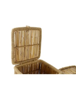 Korb-Set DKD Home Decor natürlich Schnur Bambus (46 x 46 x 55 cm)